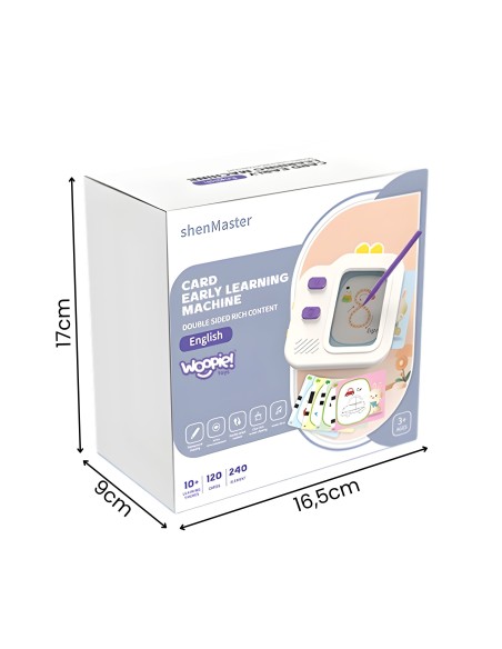 WOOPIE Drawing Tablet LCD Pad English Learning Card Reader 120 Cards