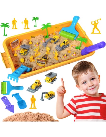 Kinetic Sand Construction Site in a Vehicle Suitcase 1kg - WOOPIE