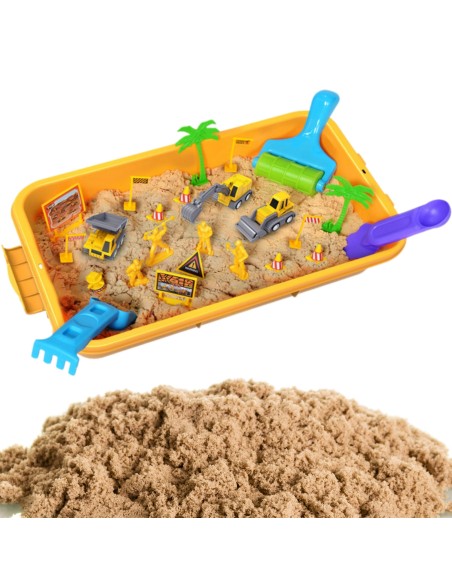 Kinetic Sand Construction Site in a Vehicle Suitcase 1kg - WOOPIE