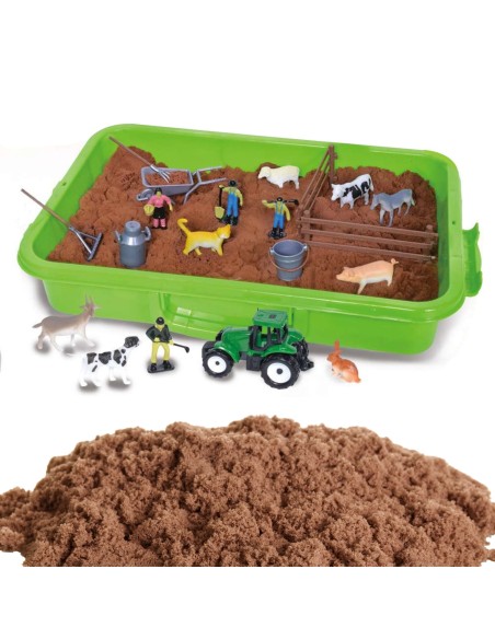 Kinetic Sand Bauernhof im Koffer Traktor Tiere 1500 g – WOOPIE
