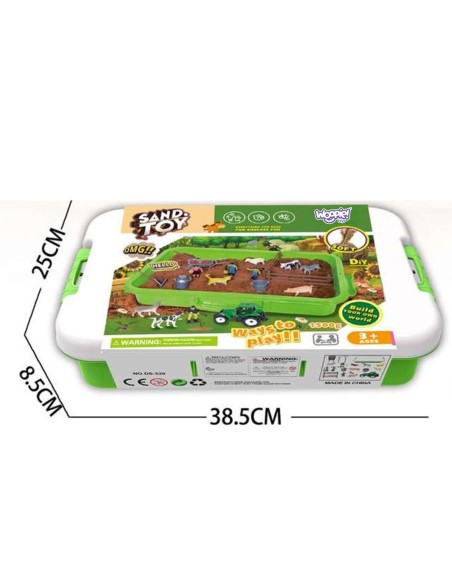 Kinetic Sand Bauernhof im Koffer Traktor Tiere 1500 g – WOOPIE