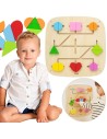 Wooden Activity Wall Panel with Educational Blocks for 2+ - Viga