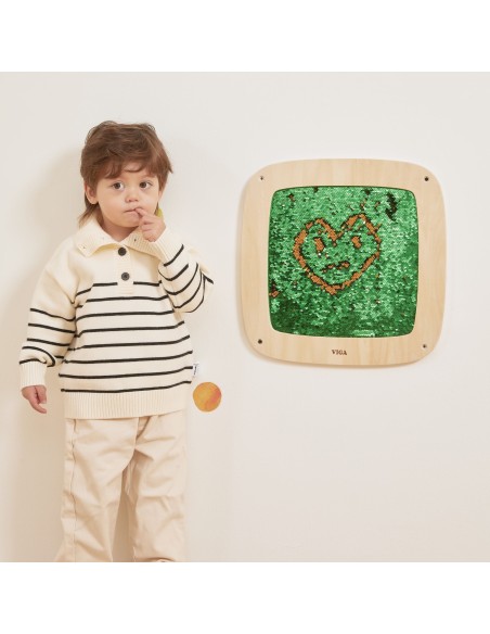 A striking sequin wall panel – fun and learning for children | Viga