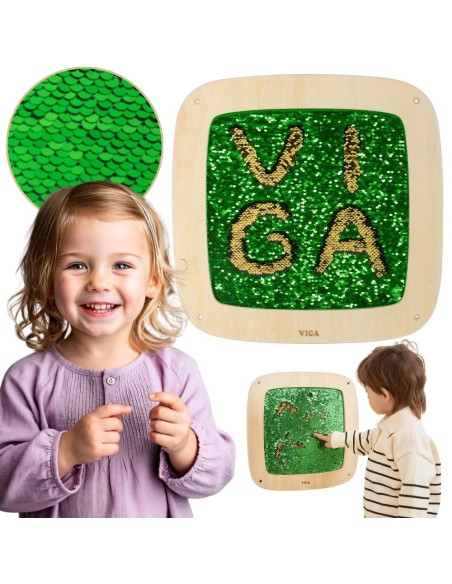 A striking sequin wall panel – fun and learning for children | Viga