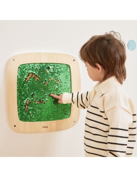 A striking sequin wall panel – fun and learning for children | Viga