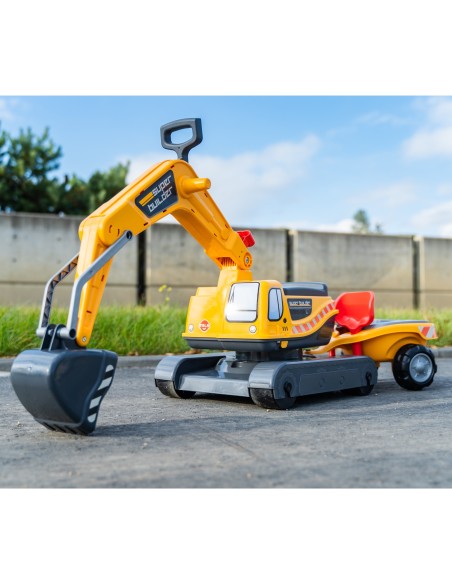 Falk Super Builder Excavator with Trailer - Sand Set 3-7 Years Meta