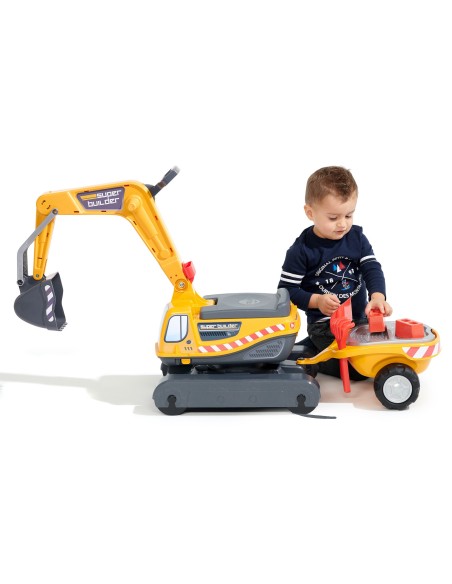 Falk Super Builder Excavator with Trailer - Sand Set 3-7 Years Meta