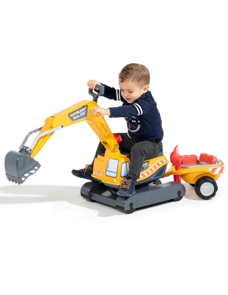 Falk Super Builder Excavator with Trailer - Sand Set 3-7 Years Meta
