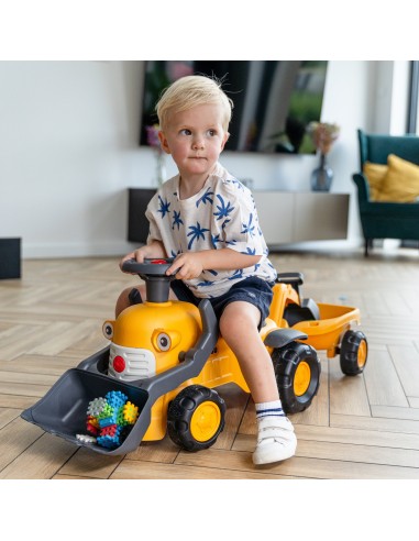 Jeździk Traktor Komatsu z Koparką i Przyczepą Eko Recykling
