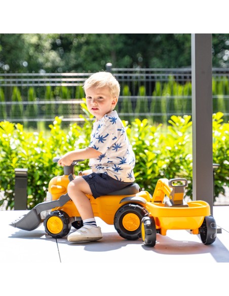 Jeździk Traktor Komatsu z Koparką i Przyczepą Eko Recykling