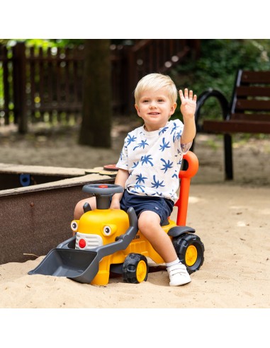 Laufrad Traktor Komatsu Falk – Schieber mit Schaufel und Hupe