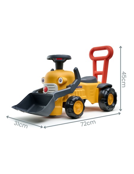 Laufrad Traktor Komatsu Falk – Schieber mit Schaufel und Hupe