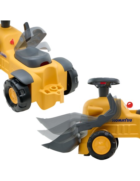 Komatsu Falk Ride-on Tractor - Pusher with Bucket and Horn