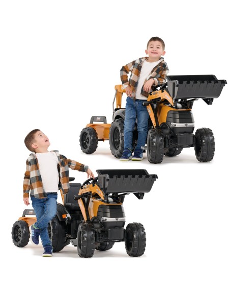 Falk Case CE Pedal Tractor with Excavator and Trailer - Eco Toy