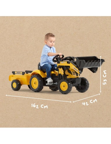 Komatsu Falk Pedal Tractor with Excavator and Trailer 2076M
