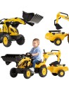 FALK Trettraktor Komatsu mit Bagger und Anhänger – 2–5 Jahre
