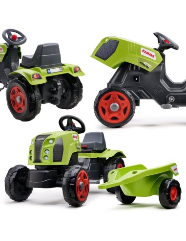 FALK Claas Arion 470 Pedal Tractor with Trailer and Bonnet 2-6 Years
