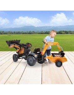 FALK CASE Pedal Tractor with Excavator and Trailer 2-5 years 2