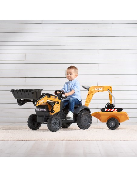 FALK CASE Pedal Tractor with Excavator and Trailer 2-5 years