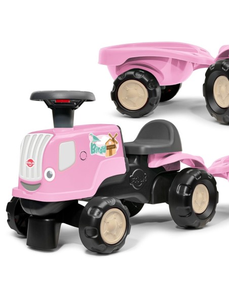 Jeździk Traktor z Przyczepą Różowy Birdy Farm FALK - Zabawka 1+