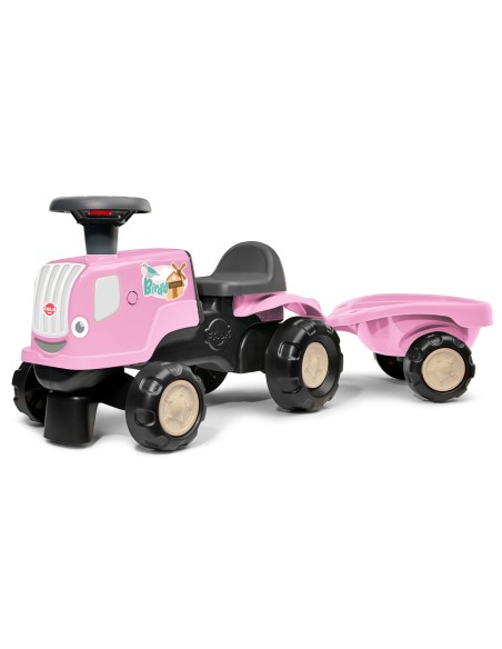 Jeździk Traktor z Przyczepą Różowy Birdy Farm FALK - Zabawka 1+