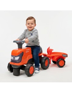 FALK Kubota Orange Tractor with Trailer - from 1 year 2
