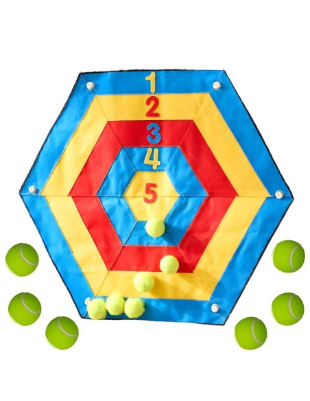 Hexagonal Mathematical Shield with Velcro WOOPIE - Throwing Game XXL 98cm