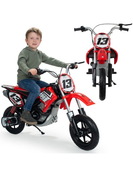 Elektrinis Motor Cross 24V vaikams Raudona Akumuliatorius - Injusa