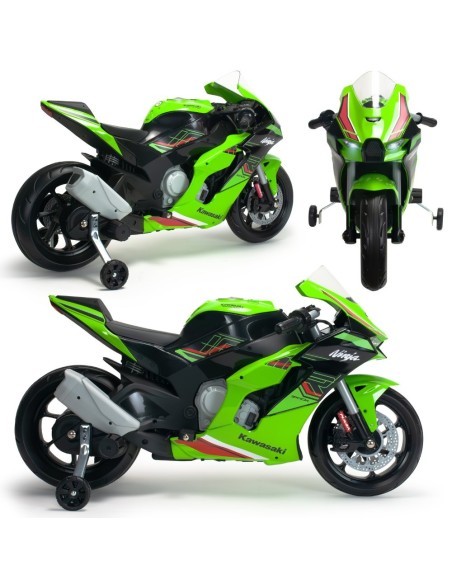Motorrad Kawasaki Ninja ZX R10 12V Injusa - Sportlicher Rennspaß für Kinder!
