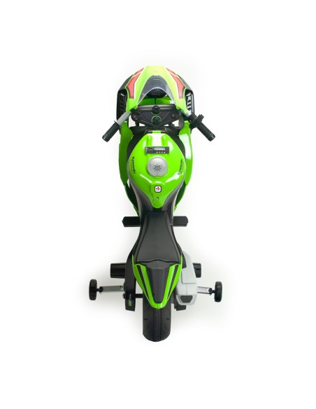 Motorrad Kawasaki Ninja ZX R10 12V Injusa - Sportlicher Rennspaß für Kinder!