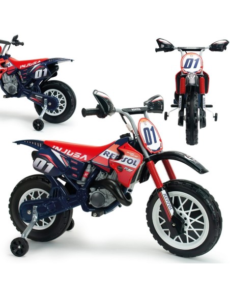 „Repsol“ motorinis žaislas su akumuliatoriumi 6V vaikams Injusa – lenktyninis cross stilius