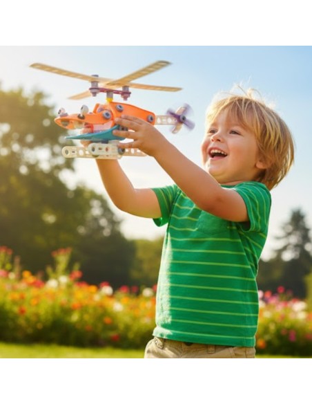 WOOPE 5-in-1 STEM Vehicle Building Block Set for Kids