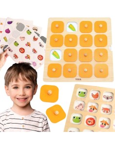 Viga Memory – žaidimas „Atspėk paveikslėlius“, 10 kortelių Montessori
