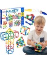 Klocki Magnetyczne 3D 128 el. – Kreatywna Zabawa i Nauka dla Dzieci