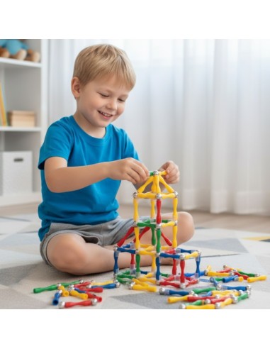 3D Magnetic Blocks 128 pcs – Creative Play and Learning for Children