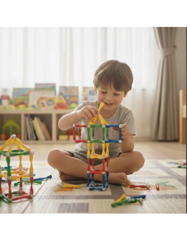 3D Magnetic Blocks 128 pcs – Creative Play and Learning for Children