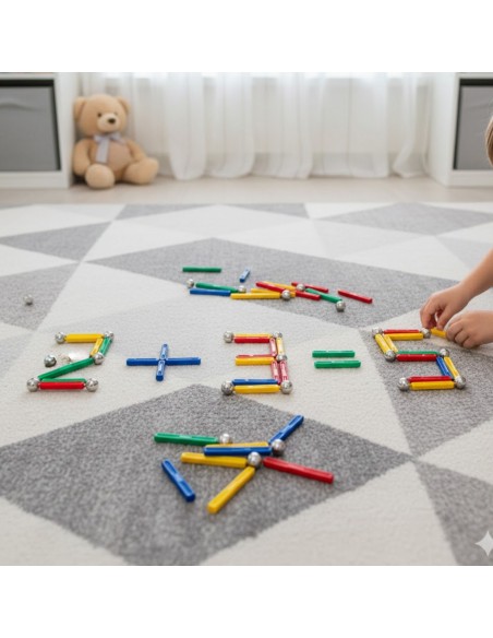 3D Magnetic Blocks 128 pcs – Creative Play and Learning for Children