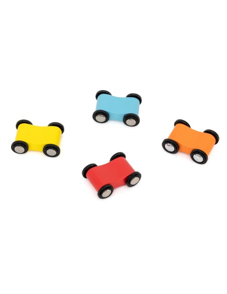 Holz-Rennbahn & kleine Autos Bauernhof Viga – Geschenk für Kinder ab 18 Monaten