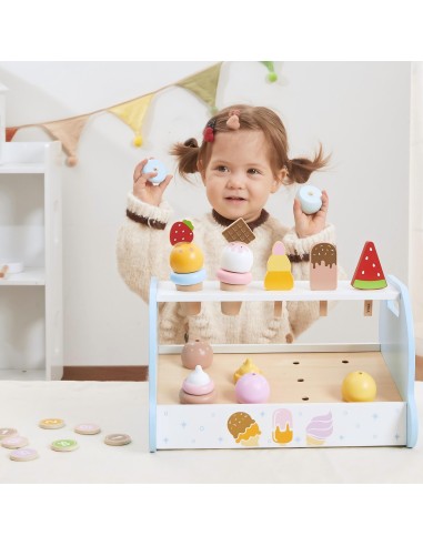 Hölzerne Eisdiele-Shop von Viga – Entwicklung und Spaß für Kinder!