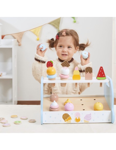 Hölzerne Eisdiele-Shop von Viga – Entwicklung und Spaß für Kinder!