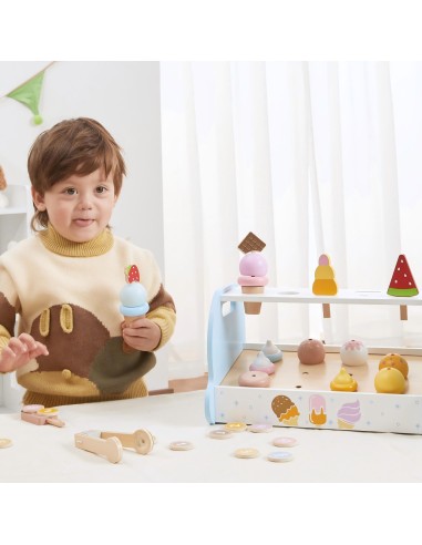 Hölzerne Eisdiele-Shop von Viga – Entwicklung und Spaß für Kinder!