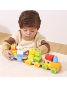 Colorful wooden train – creative fun for toddlers 18M+ 2