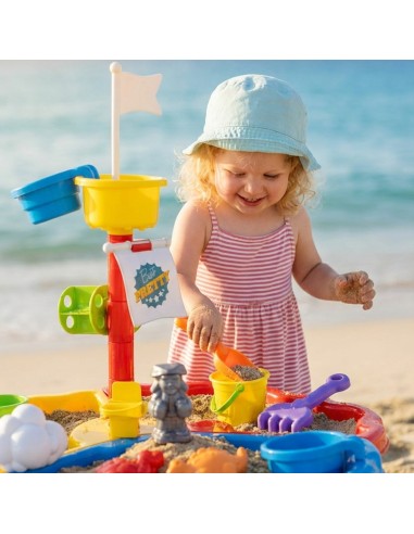 WOOPIE Wassertisch Sandkasten 3in1 Piratenschiff – 13-tlg.