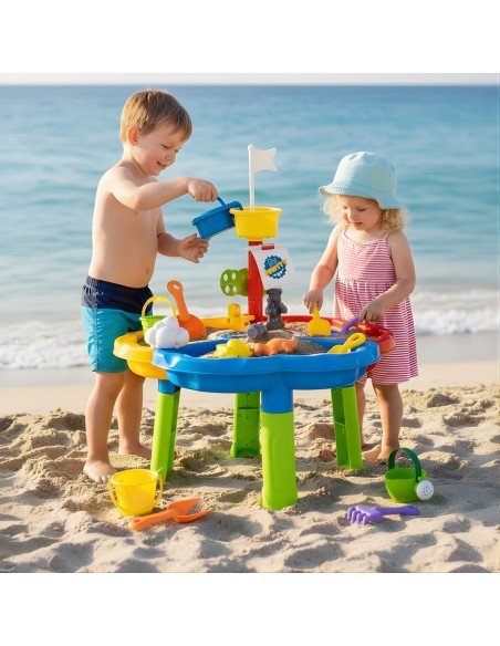 WOOPIE Wassertisch Sandkasten 3in1 Piratenschiff – 13-tlg.