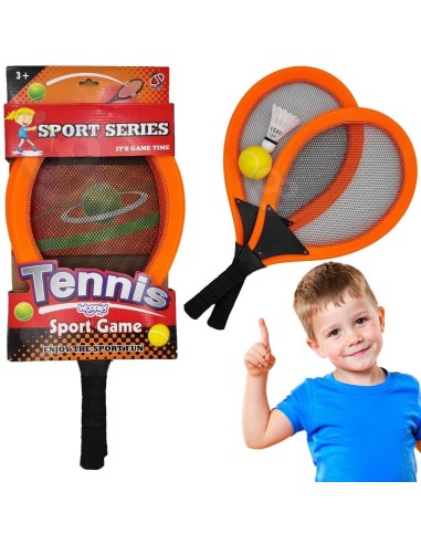 WOOPIE Large Tennis Badminton Rackets for Kids + Ball