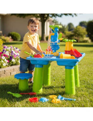 WOOPIE Stolik Wodny 2w1 Piaskownica XL Aquapark z 4 Basenami