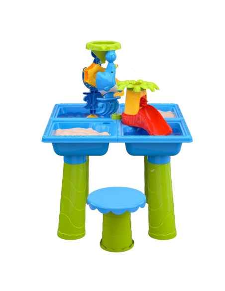 WOOPIE Wassertisch 2in1 Sandkasten XL Aquapark mit 4 Bassins