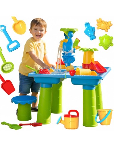 WOOPIE Water Table 2 in 1 Sandbox XL Aquapark with 4 Pools
