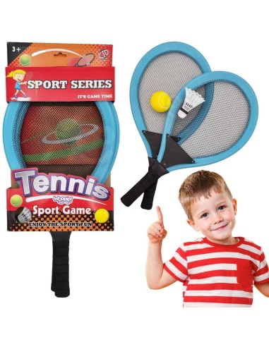 WOOPIE Rakietki do Tenisa Badminton dla Dzieci + Piłka Lotka