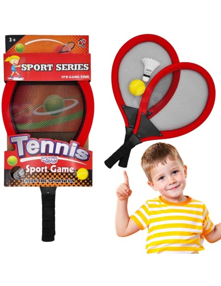 WOOPIE Large Tennis Badminton Rackets for Kids + Ball